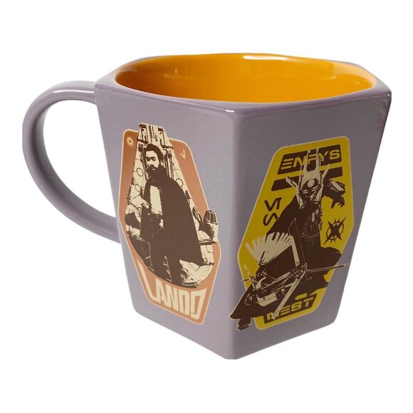 Set of 2 Disney Parks Hexagon Star Wars Characters Collectible Coffee Mugs NEW - Picture 2 of 10